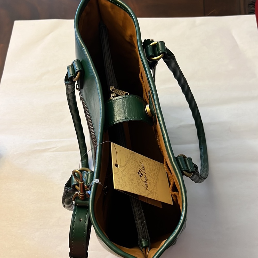 Patricia Nash Green Tooled Leather Tote - Picture 10 of 14